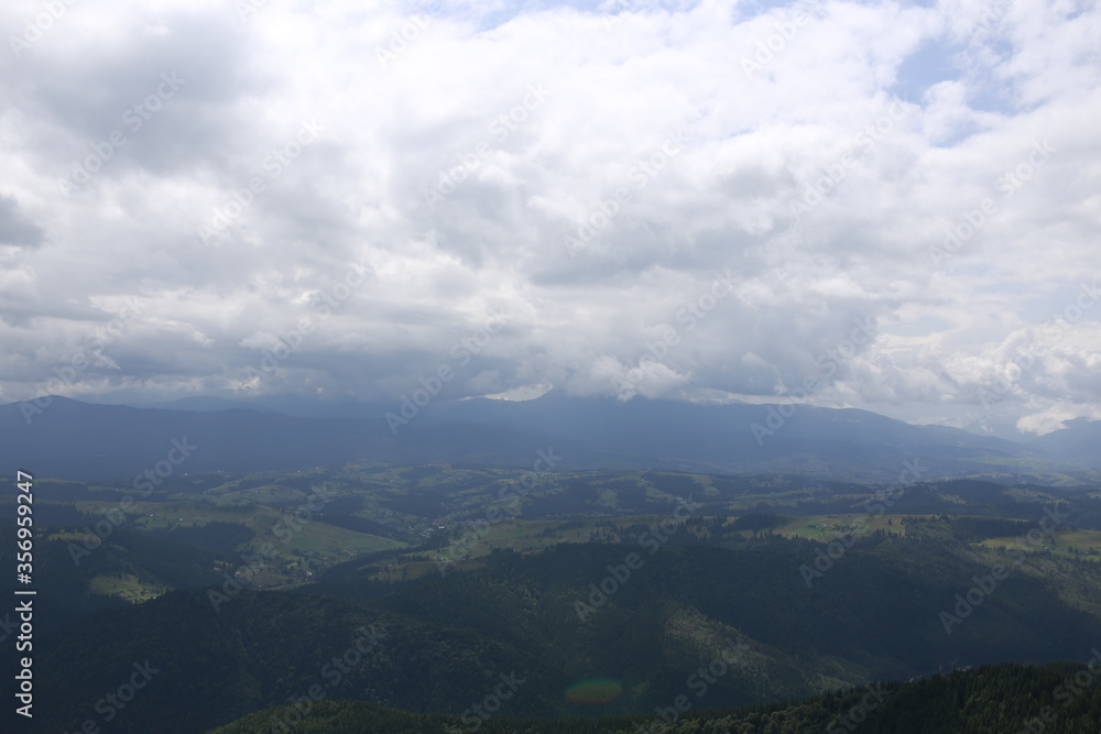 clouds over the mountains