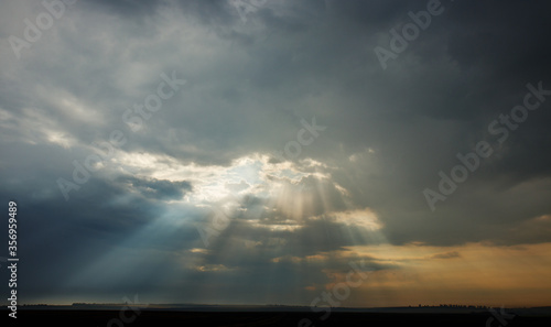 Ray of light through the clouds