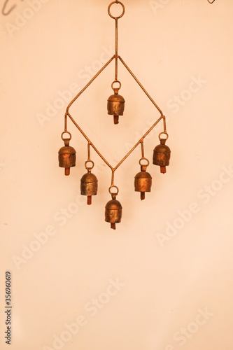 Home decoration item, small bell at White dessert, Dhordo, Kutch, Gujarat, India