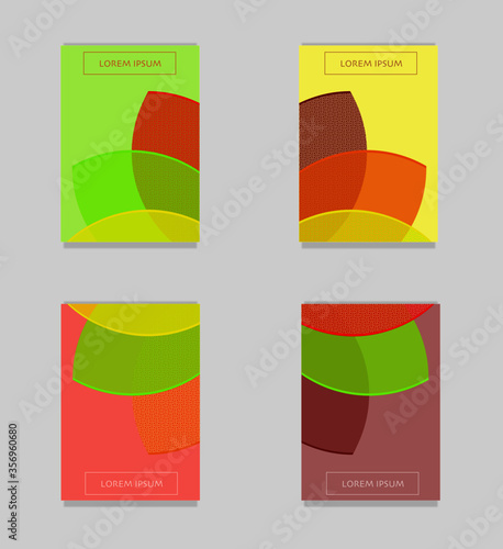 Copertine (quattro diversi modelli) per libri, quaderni, agende, diari, ecc. Decorazione floreale colori caldi
