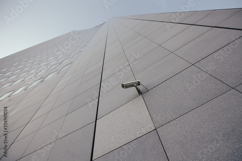 Skyscraper with surveillance camera