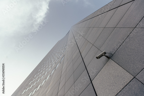 Skyscraper with surveillance camera