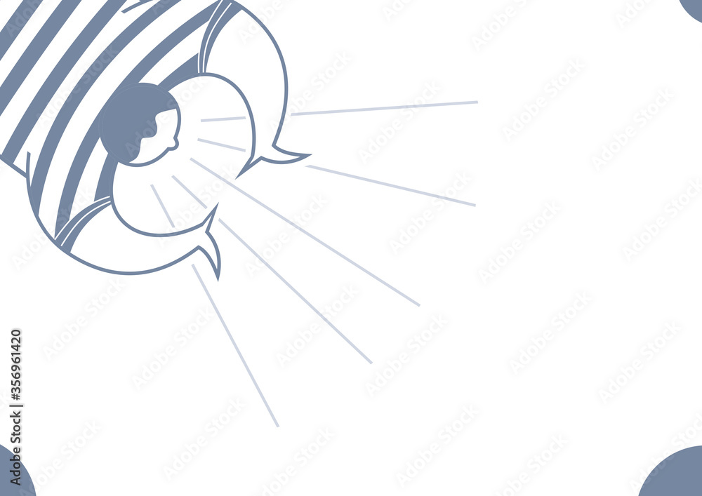 Shouting man with copy space. Flat vector design with space for any text. Shouting man with copy space. Flat vector design with space for any text.