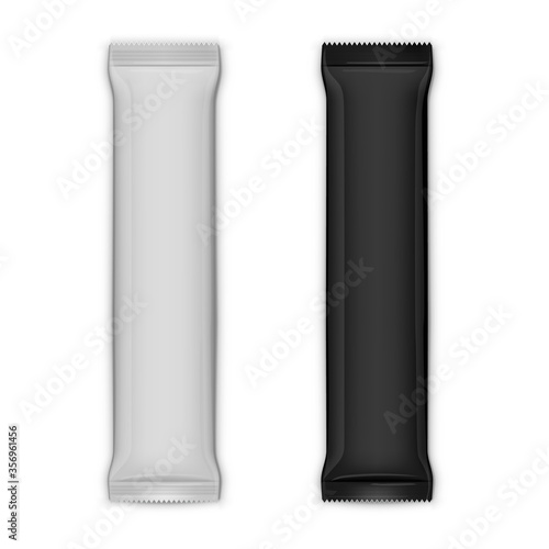 Black And White Foil Stick Pack For Sugar Or Salt