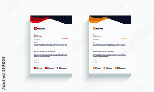 Creative Business style letter head templates for your project design, Vector illustration.