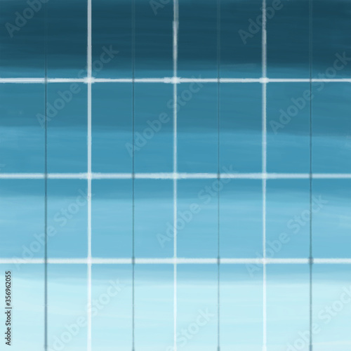 Blue gradient watercolor background grid pattern illustration