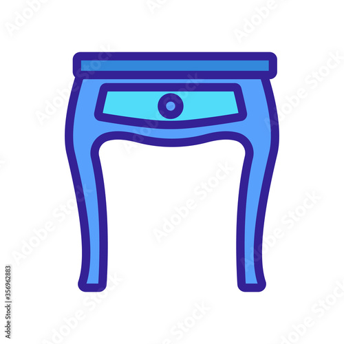 vintage nightstand icon vector. vintage nightstand sign. isolated color symbol illustration