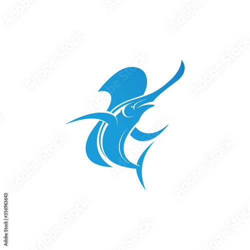 marlin fish logo template vector illustration