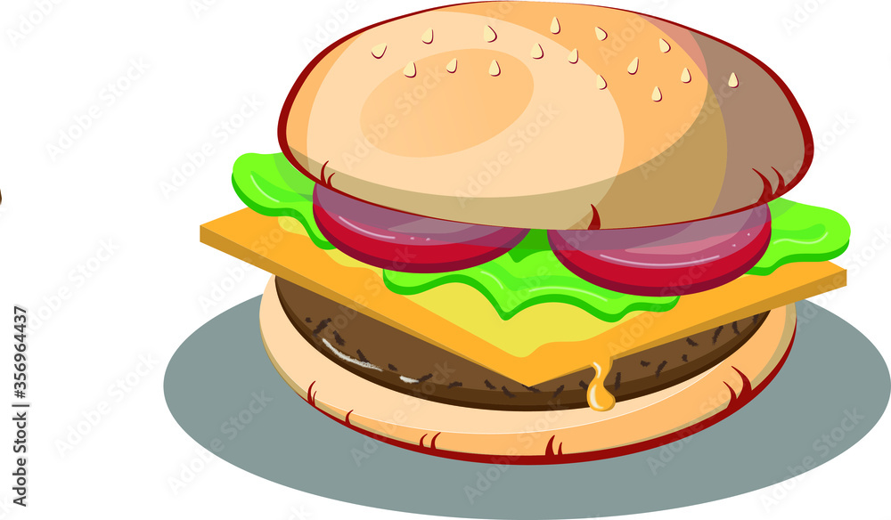 hamburger on a white background hamburger on a white background