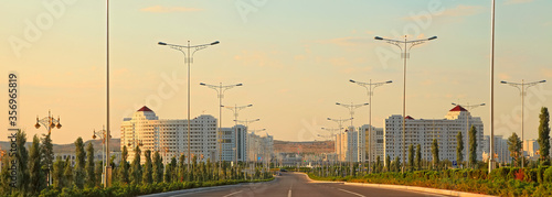 Tablou pe pânză Ashgabat, Turkmenistan - May 02, 2019: Modern architecture of Ashgabat