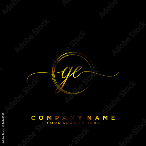 GE Initial handwriting logo vector