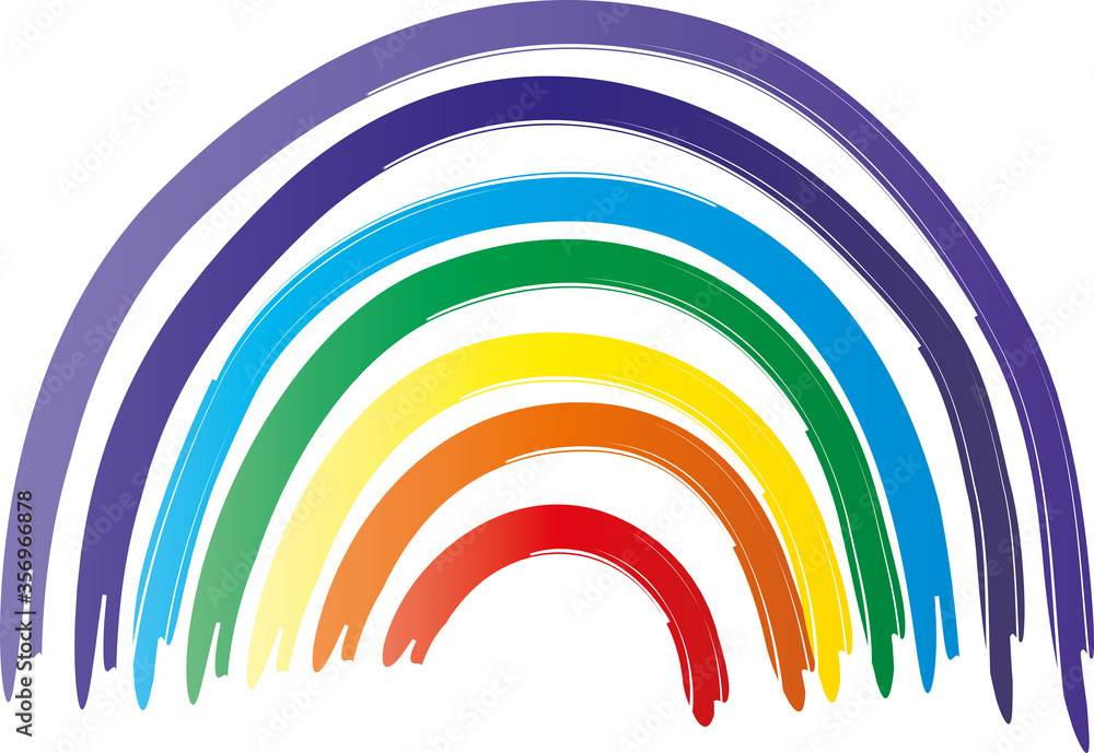 Fototapeta Regenbogen als Symbol der Hoffnung und Gleichheit, Regenbogenfarben, Sonnenschein und Zuversicht, positiv bleiben