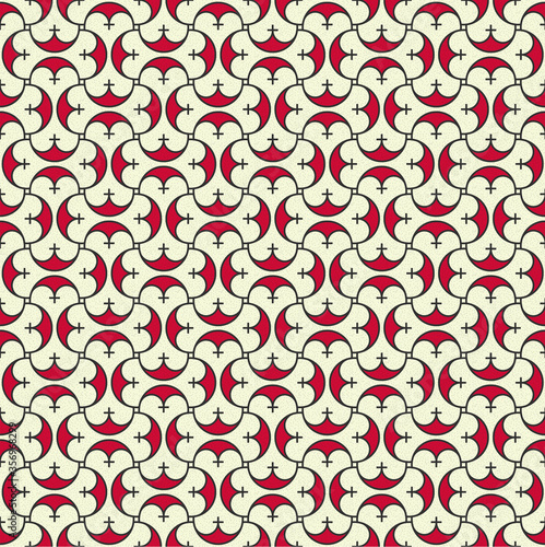 Ancient Arts And Crafts Roman Decorative Mosaic Tiles Seamless Pattern