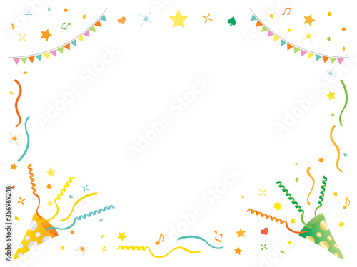 Party cracker 10 corner orange green