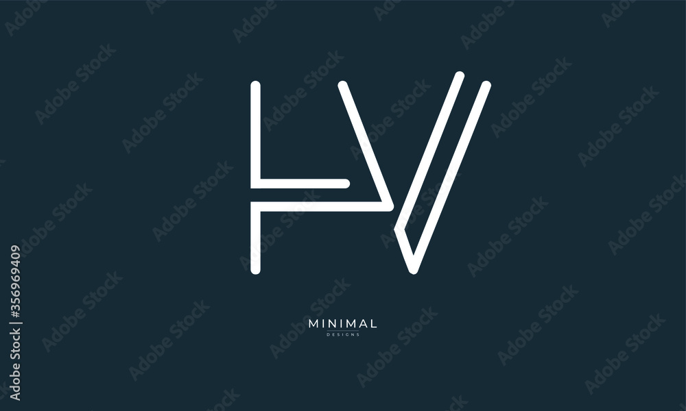 Alphabet letter icon logo HV Alphabet letter icon logo HV
