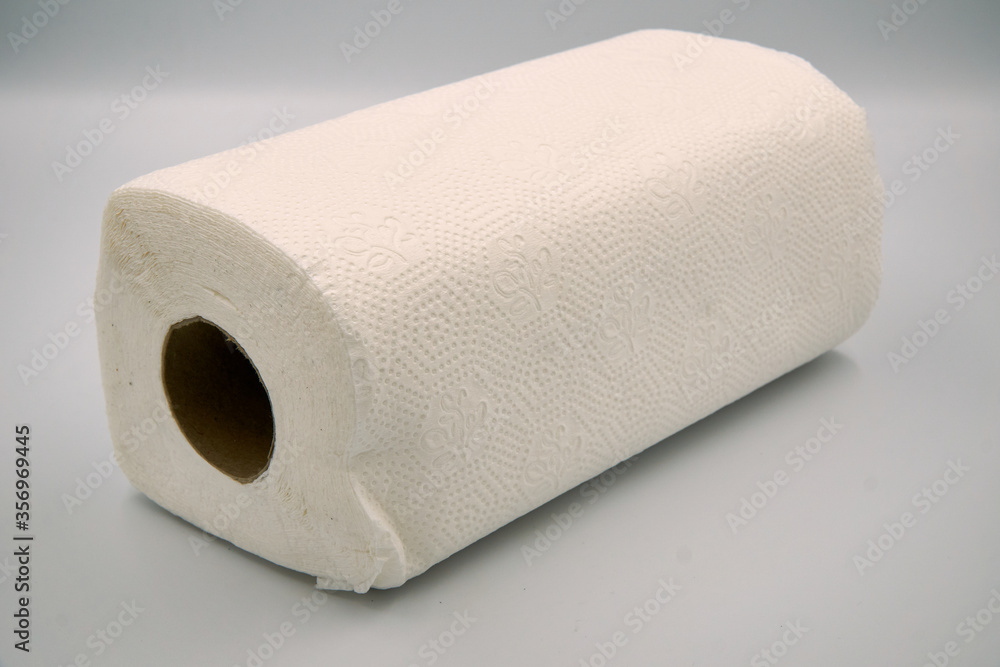 Roll tissue over white background Roll tissue over white background
