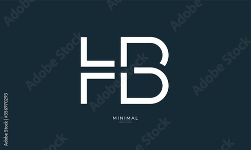 Alphabet letter icon logo HB