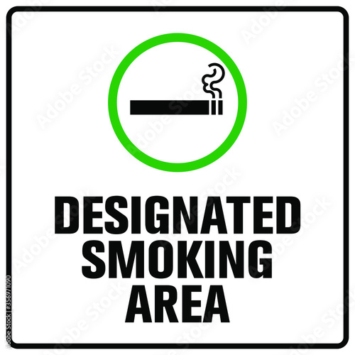Designated smoking area