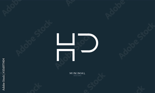 Alphabet letter icon logo HP