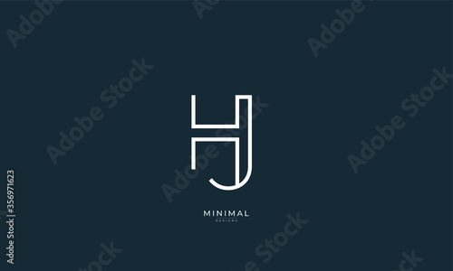 Alphabet letter icon logo HJ