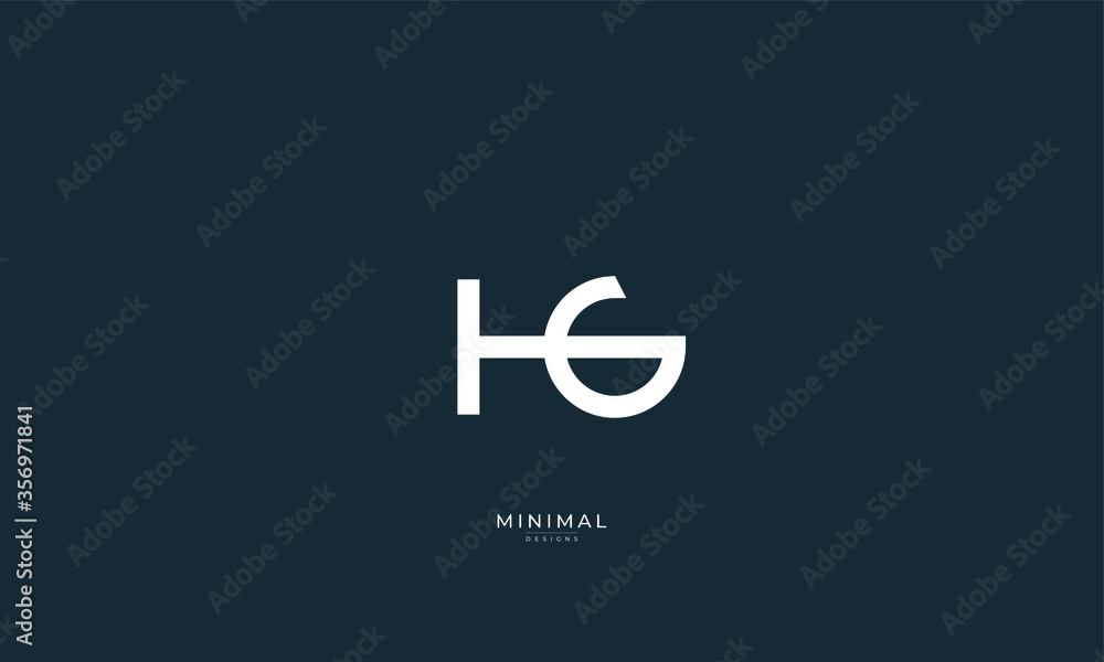 Alphabet letter icon logo HG Alphabet letter icon logo HG