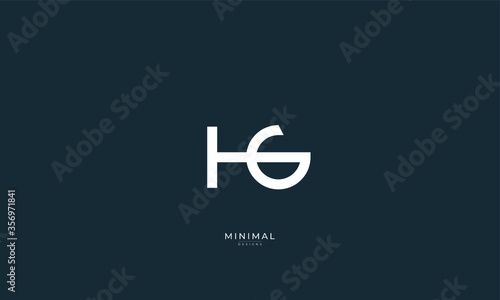 Alphabet letter icon logo HG