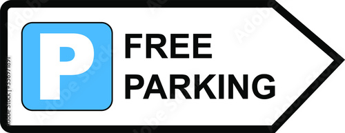 free parking vehicle vector sign