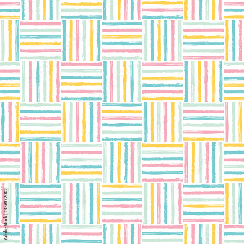 Cute baby seamless pattern. Hand drawn painted. Pretty stripes pastel colors. Geometric lines background. Brush stroke lines. Abstract grungy design for prints. Softly grunge line. Soft tones. Vector