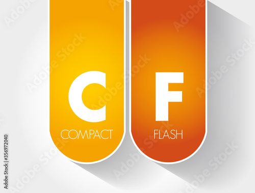 CF - Compact Flash acronym, technology concept background photo