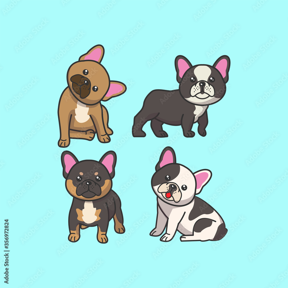 Cute french bulldog vector graphic Cute french bulldog vector graphic