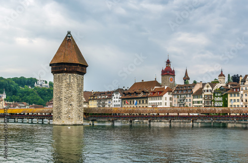 Kapellbrucke (Chapel Bridge), Lucerne, Switzerland