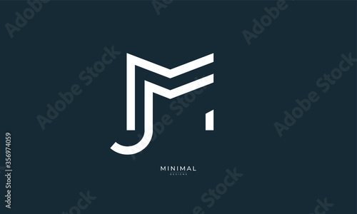 Alphabet letter icon logo JM