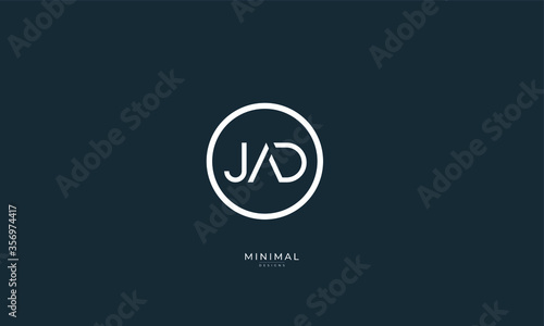 Alphabet letter icon logo JAD