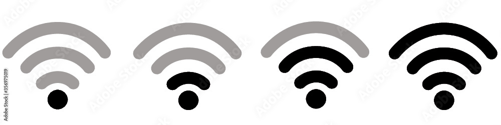 WiFi icons with white background WiFi icons with white background