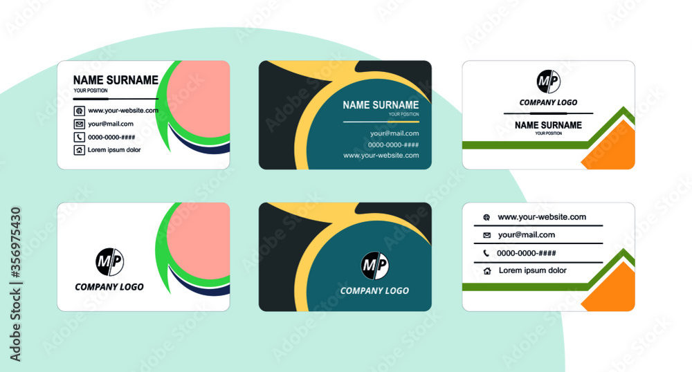 Fototapeta premium Simple vector business card design
