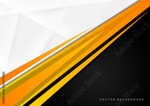 Template corporate concept yellow black grey and white contrast background.