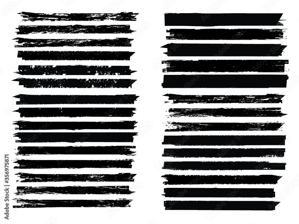 Grunge Paint Roller . Vector brush Stroke . Distressed banner . Black stripes isolated. paintbrush collection . Modern Textured shape . Dry border in Black . Bulge lines Grunge Paint Roller . Vector brush Stroke . Distressed banner . Black stripes isolated. paintbrush collection . Modern Textured shape . Dry border in Black . Bulge lines