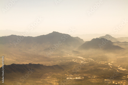 Photos sunset in the mountains in eastern of Kabul, Afghanistan