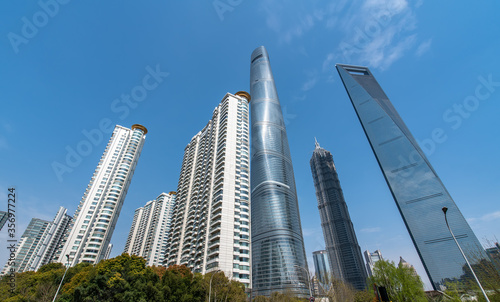 Skyscrapers in Shanghai Lujiazui Financial District