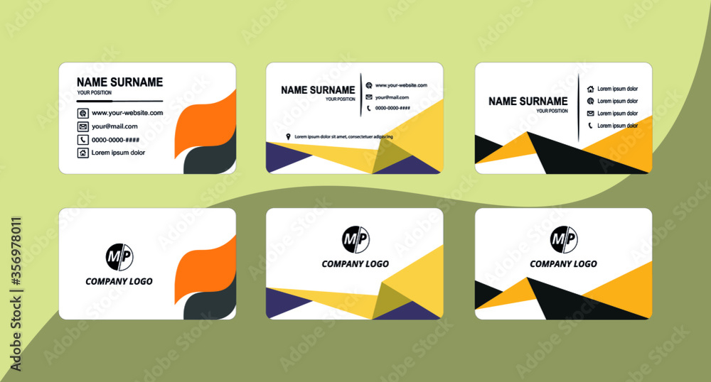 Simple vector business card design