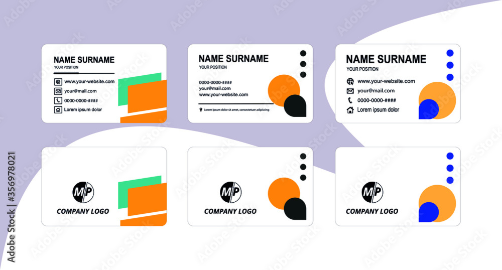 Simple vector business card design