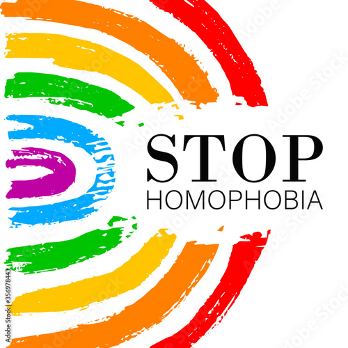 Hand draw LGBT pride with rainbow