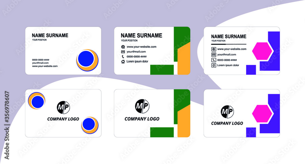 Simple vector business card design Simple vector business card design