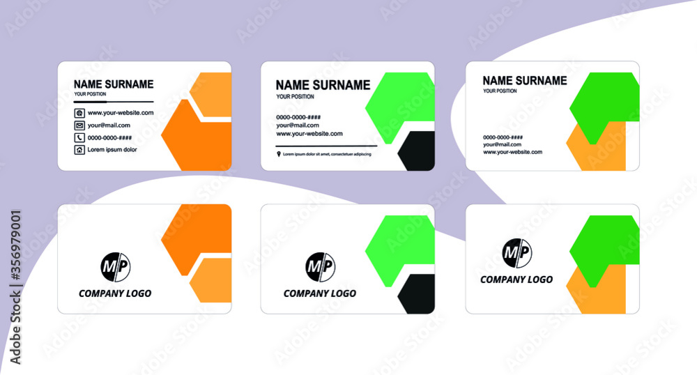 Simple vector business card design Simple vector business card design