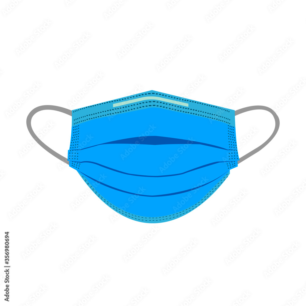 Medical face mask in vector flat design Medical face mask in vector flat design