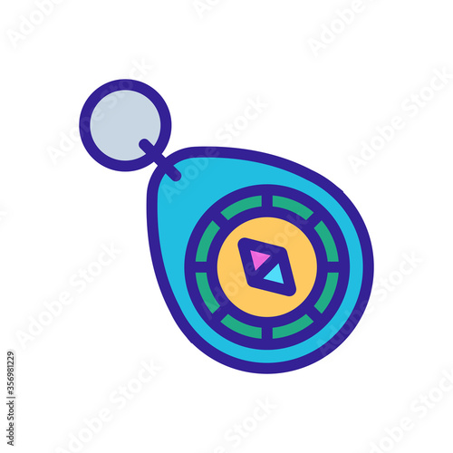 compass trinket icon vector. compass trinket sign. isolated color symbol illustration