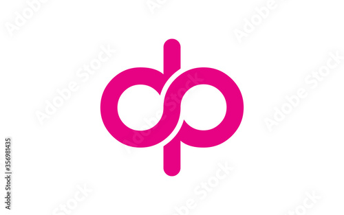 Fotografie dp or pd Letter Initial Logo Design, Vector Template