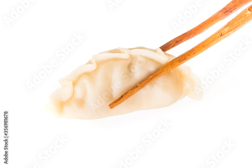 Japanese gyoza snack isolated on a white background