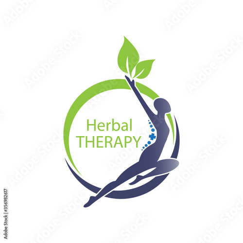 vector illustration of herbal therapy