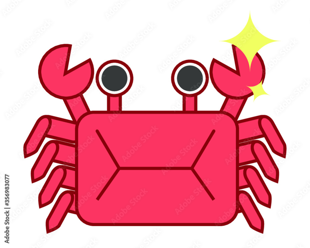 Fototapeta premium かわいいカニちゃん (光付き)